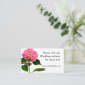 Roze hydrangea roze bloem roze florale bloem informatiekaartje (Staand voorkant)