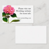 Roze hydrangea roze bloem roze florale bloem informatiekaartje (Voorkant / Achterkant)