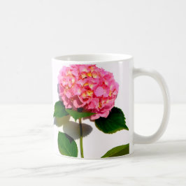 Roze hydrangea roze bloem roze florale bloem koffiemok