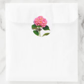 Roze hydrangea roze bloem roze florale bloem ronde sticker (Tas)