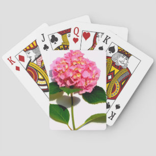 Roze hydrangea roze bloem roze florale bloem speelkaarten