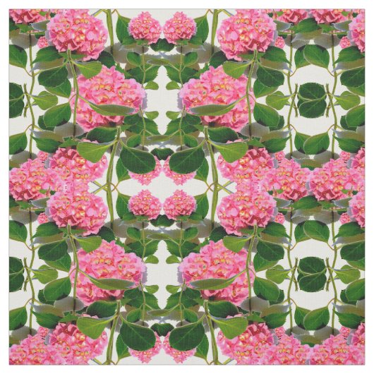 Roze hydrangea roze bloem roze florale bloem stof (Swatch)