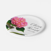 Roze Hydrangea roze bloemen roze rozen Papieren Bordje (Gekanteld)