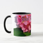 Roze hydrangea roze florale beste moeder ooit mok (Links)
