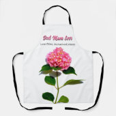 Roze hydrangea roze florale beste moeder ooit schort (Voorkant)