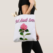Roze hydrangea roze florale beste tante ooit tote bag (Dichtbij)