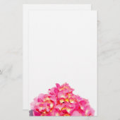 Roze hydrangea roze florroze bloem briefpapier (Voorkant / Achterkant)