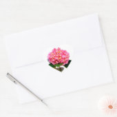 Roze hydrangea roze florroze bloem hart sticker (Envelop)