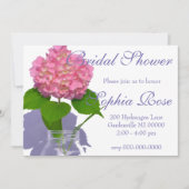 Roze hydrangea roze florroze bloem kaart (Voorkant)