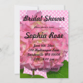 Roze hydrangea roze florroze bloem kaart (Voorkant)