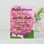 Roze hydrangea roze florroze bloem kaart (Staand voorkant)