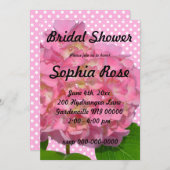 Roze hydrangea roze florroze bloem kaart (Voorkant / Achterkant)