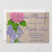 Roze hydrangea roze florroze bloem kaart (Voorkant)