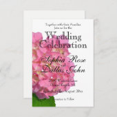 Roze hydrangea roze florroze bloem kaart (Voorkant / Achterkant)