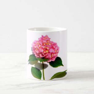 Roze hydrangea roze florroze bloem koffiemok