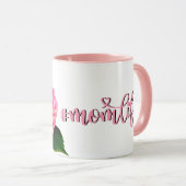 Roze hydrangea roze florroze bloem mok (Voorkant rechts)