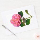 Roze hydrangea roze florroze bloem rechthoekige sticker (Envelop)