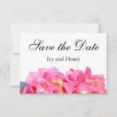 Roze hydrangea roze florroze bloem save the date (Voorkant)