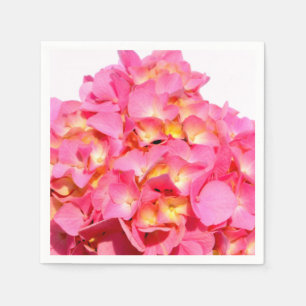 Roze hydrangea roze florroze bloem servet