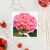 Roze hydrangea roze florroze bloem servet (Insitu)