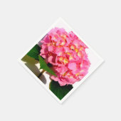 Roze hydrangea roze florroze bloem servet (Hoek)