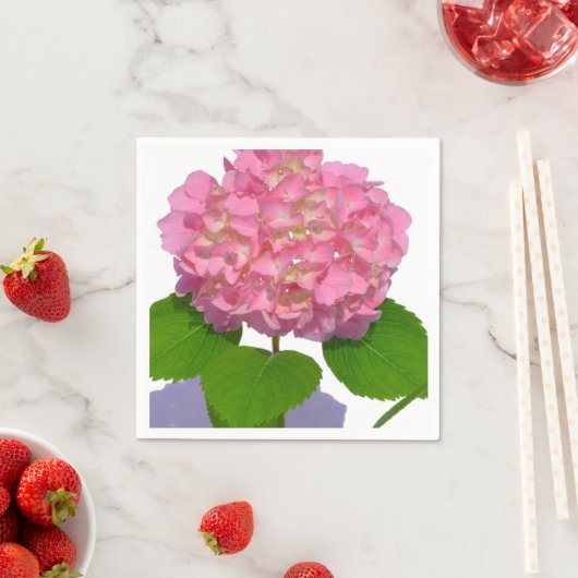 Roze hydrangea roze florroze bloem servetten (Insitu)