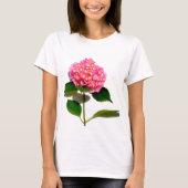 Roze hydrangea roze florroze bloem t-shirt (Voorkant)