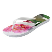 Roze hydrangea roze florroze bloem teenslippers (Schuin)