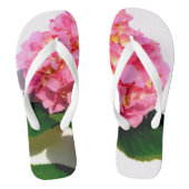 Roze hydrangea roze florroze bloem teenslippers (Voetbed)
