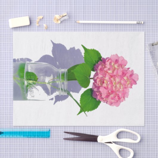 Roze hydrangea roze florroze bloem tissuepapier (Craft)