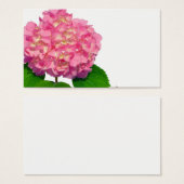 Roze hydrangea roze florroze bloem visitekaartje (Voorkant /achterkant)