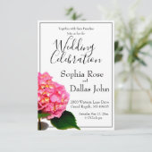 Roze hydrangea roze florroze bloem Weddenschap Kaart (Staand voorkant)