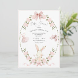 Roze Hydrangea Roze Meisje Ballerina Baby Kaart