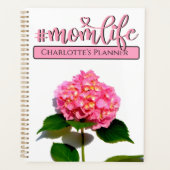 Roze hydrangea roze roze bloem #momlife planner (Voorkant)