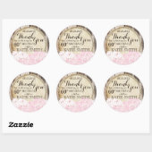 Roze Hydrangea rustiek hout dank u label (Vel)