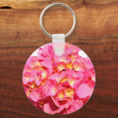 Roze hydrangea sleutelhanger (Voorkant)