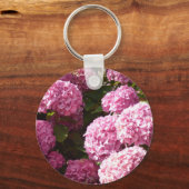 Roze hydrangea sleutelhanger (Voorkant)