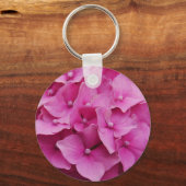 Roze Hydrangea sleutelhanger (Achterkant)