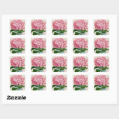 Roze Hydrangea Sticker (Vel)