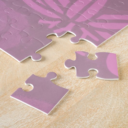 Roze hydrangea  stijl Puzzle Legpuzzel (Zijkant)