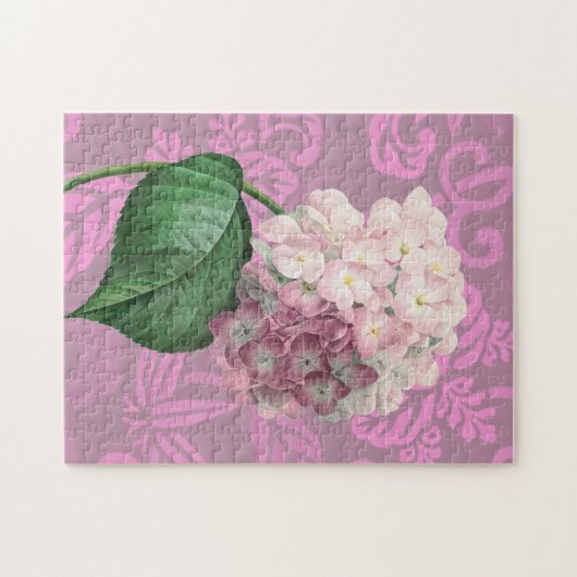 Roze hydrangea stijl Puzzle Legpuzzel (Horizontaal)