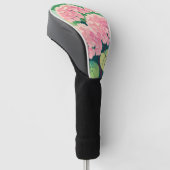 Roze Hydrangea Struik Golfheadcover (Schuin)