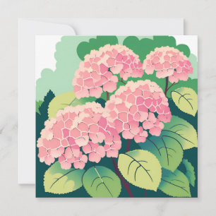 Roze Hydrangea Struik Kaart