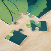 Roze Hydrangea Struik Kaart Legpuzzel (Zijkant)