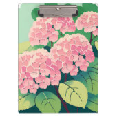 Roze Hydrangea Struik Klembord (Voorkant)