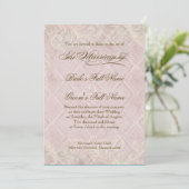 Roze Hydrangea Swirl - bruiloft uitnodiging (Staand voorkant)
