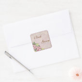 Roze Hydrangea Swirl - Huwelijkszegel of Sticker (Envelop)
