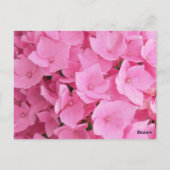 Roze Hydrangea Tafelnummer Kaart (Achterkant)