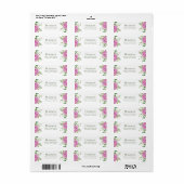 Roze Hydrangea Terugadres 100ste Verjaardag Etiket (Full Sheet)