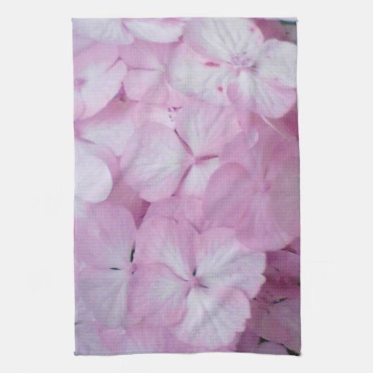 Roze hydrangea theedoek (Verticaal)
